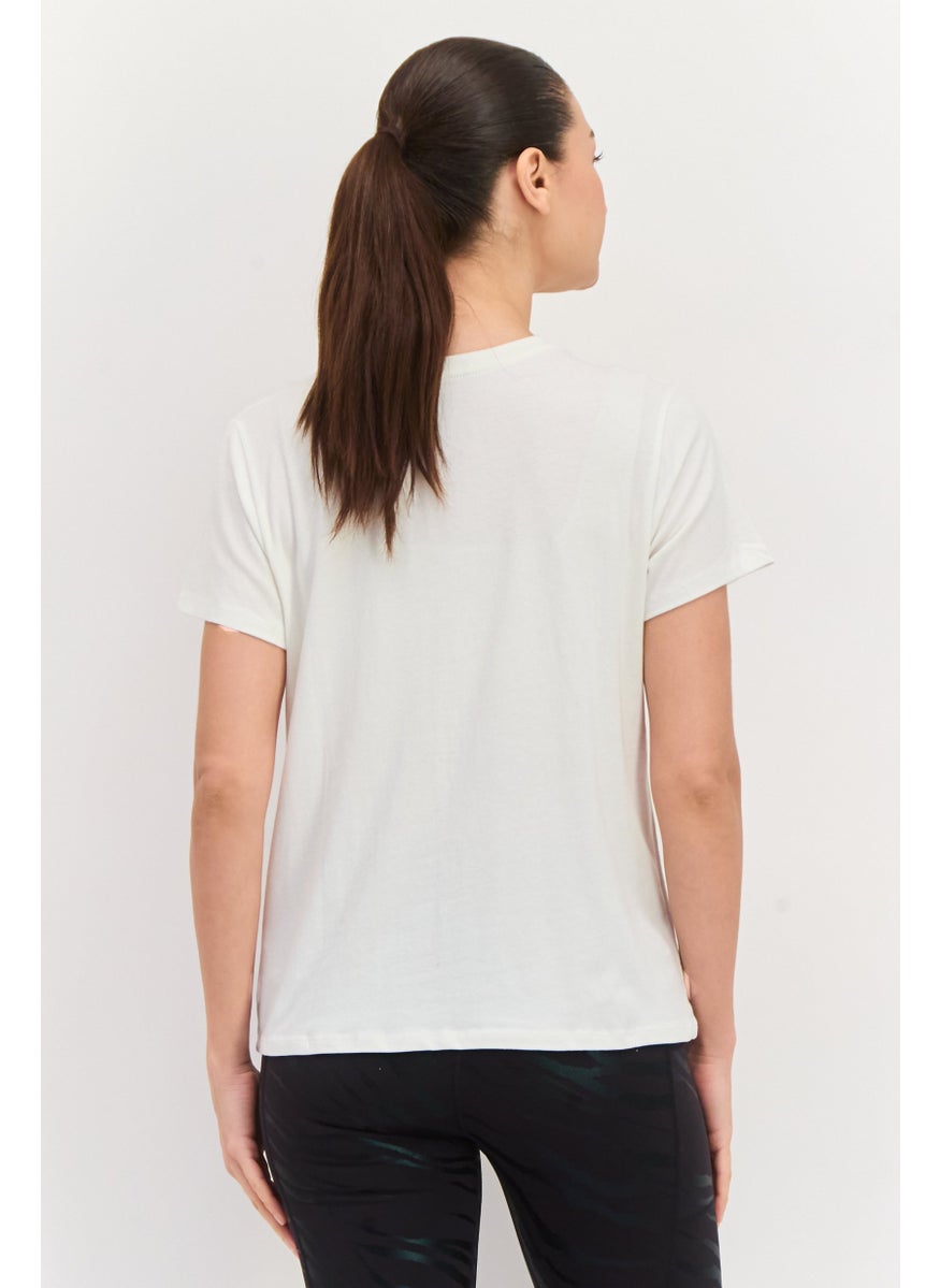 Hurley Women Sportswear Fit Short Sleeve Outdoor T-Shirts, Off White Combo  - Image 4