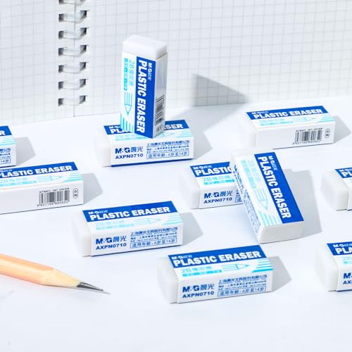 M.G ممحاة أقلام M&G 12 قطعة، ممحاة مطاطية بيضاء صغيرة للأطفال وطلاب المدارس والمكاتب، ممحاة فنية للرسم والتخطيط بالجملة - Image 4