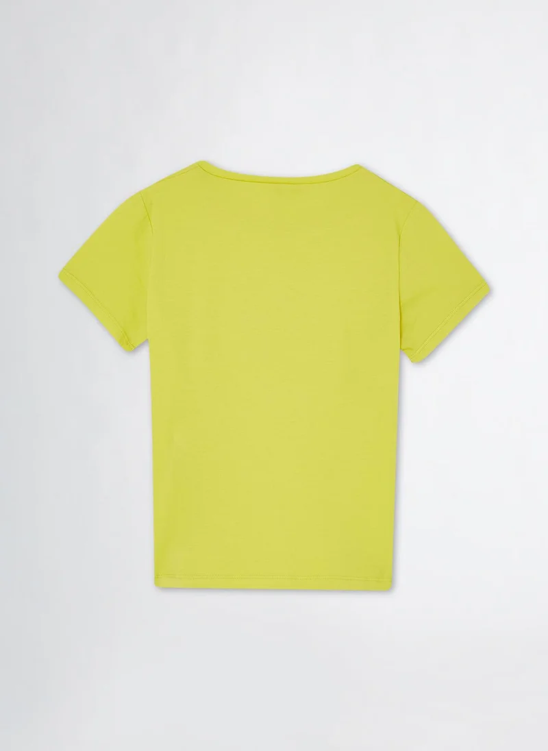 Liu Jo Cotton T-Shirt with Logo