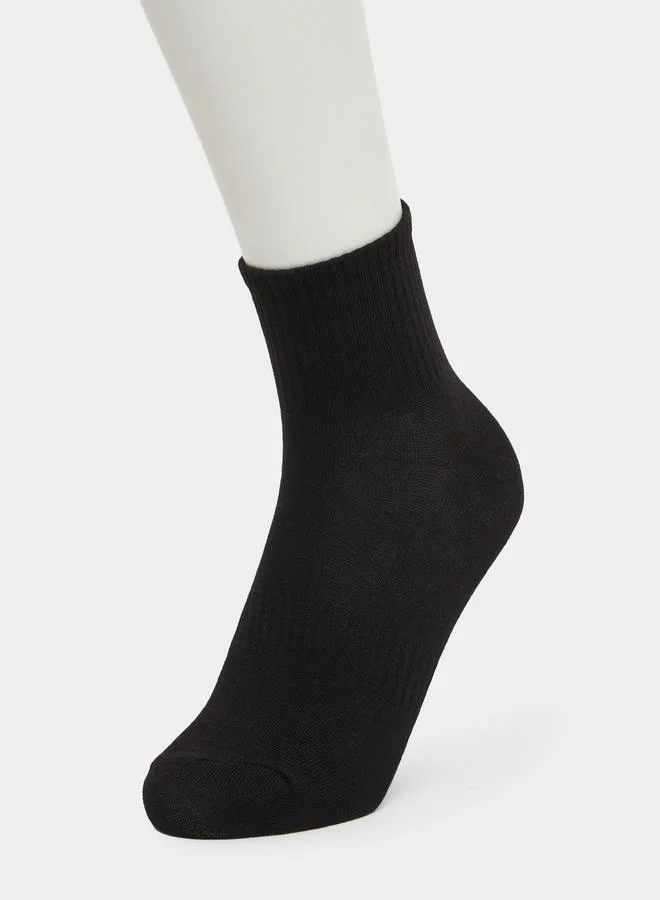 ستايلي Set of 3 - Ribbed Cuff Crew Socks