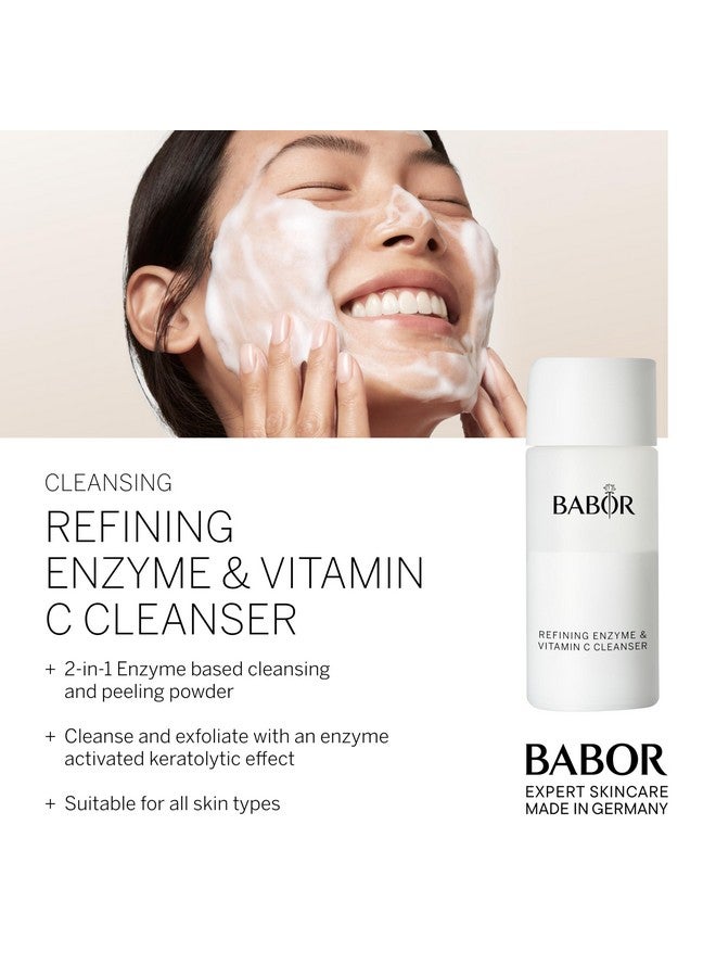 BABOR Refining Enzyme & Vitamin C Cleanser, Enzyme Powder Cleanser, Exfoliating Face Wash Polish, Gentle Facial Scrub to Brighten and Even Complexion - Image 2