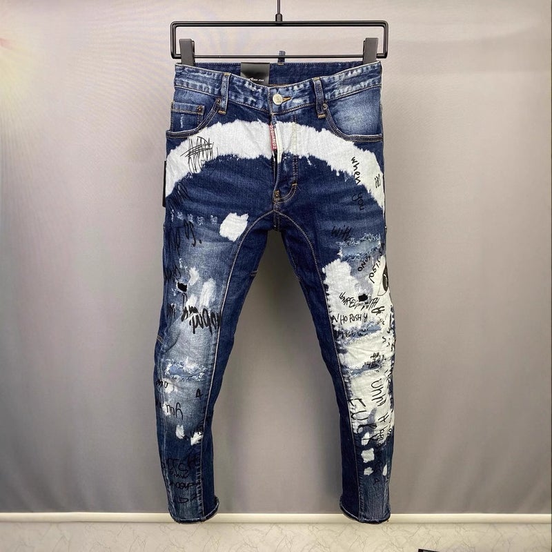 Unisex Classic Denim Jeans Loose Fit Daily Outdoor Wear - Image 2