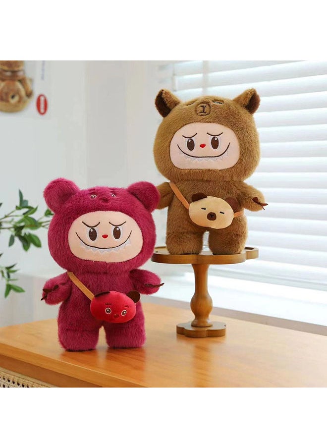 Galaxy Toys Gigglyboo 23Cm Plush Fabric Doll – Soft Mini Stuffed Toy With Big Ears And Cute Embroidered Face – Vintage Bear , Kawaii Collectible Assorted 1 Pc  - Image 1