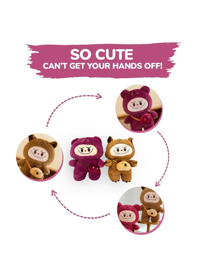 Galaxy Toys Gigglyboo 23Cm Plush Fabric Doll Soft Mini Stuffed Toy With Big Ears And Cute Embroidered Face Vintage Bear Assorted 1Pc  - Image 5
