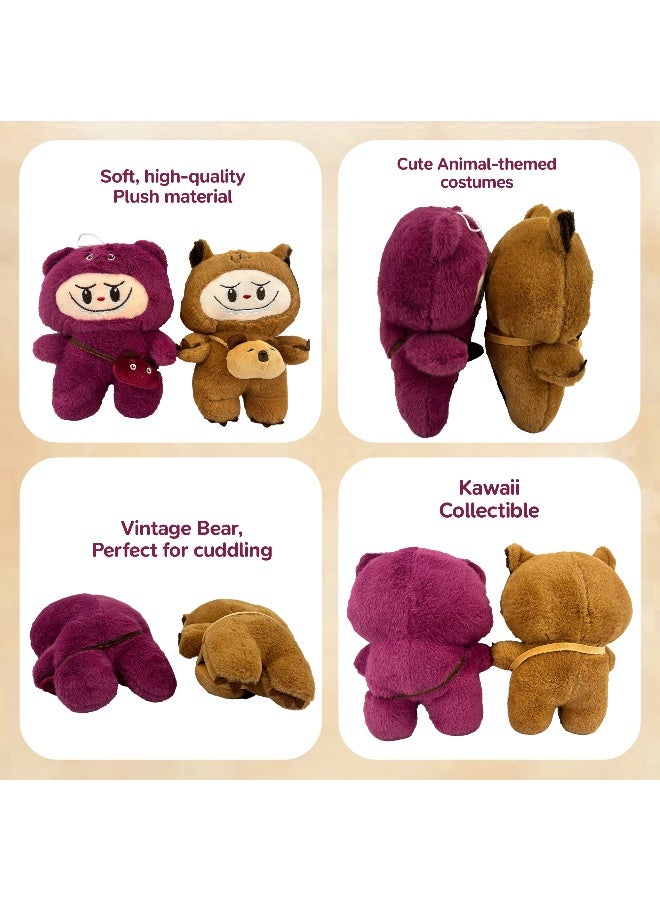 Galaxy Toys Gigglyboo 23Cm Plush Fabric Doll Soft Mini Stuffed Toy With Big Ears And Cute Embroidered Face Vintage Bear Assorted 1Pc  - Image 4