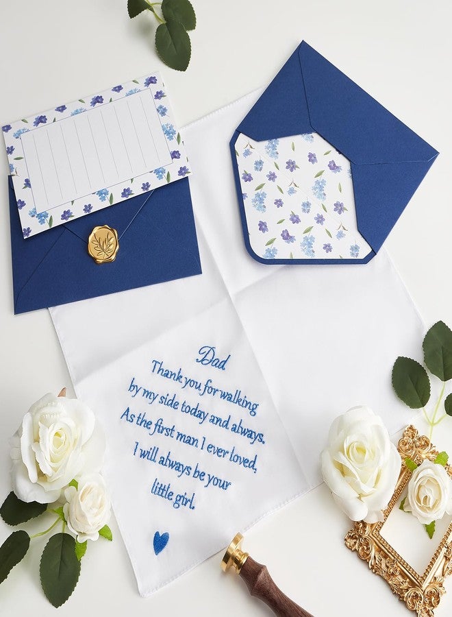 AKITSUMA Mother of the Bride Gifts Wedding Handkerchief, AKI-106E-Mom, Dad, L - Image 5