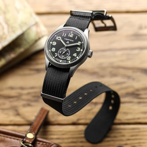 WatchGecko Ridge Military Nylon Watch Strap Black 22mm Rugged QuickDrying and Secure Replacement Wristwatch Strap for Outdoor Activities - Image 3