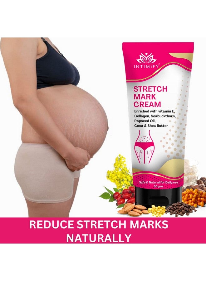 INTIMIFY كريم إزالة علامات التمدد INTIMIFY للنساء، كريم علامات التمدد للحمل، كريم علامات التمدد أثناء الحمل، كريم إزالة علامات التمدد بعد الحمل 50 جرام (عبوة واحدة) - Image 2