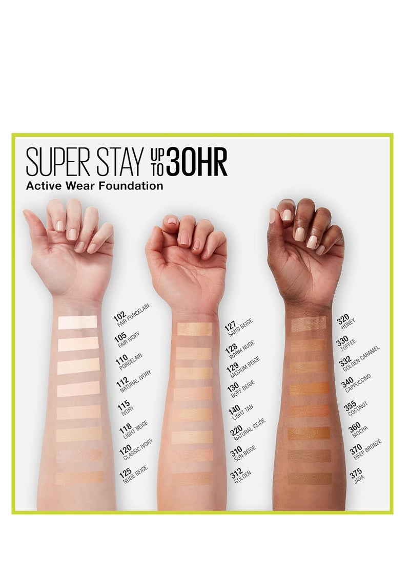 MAYBELLINE NEW YORK - Maybelline Super Stay Liquid Foundation Makeup Full Coverage 110 Porcelain - Image 1