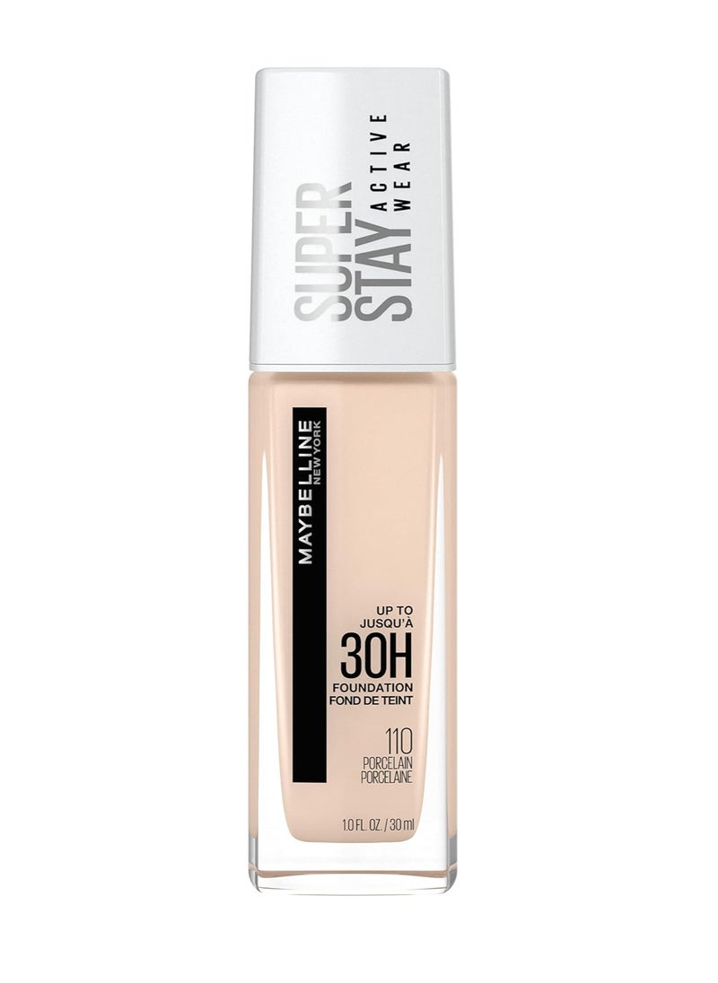 MAYBELLINE NEW YORK - Maybelline Super Stay Liquid Foundation Makeup Full Coverage 110 Porcelain - Image 1