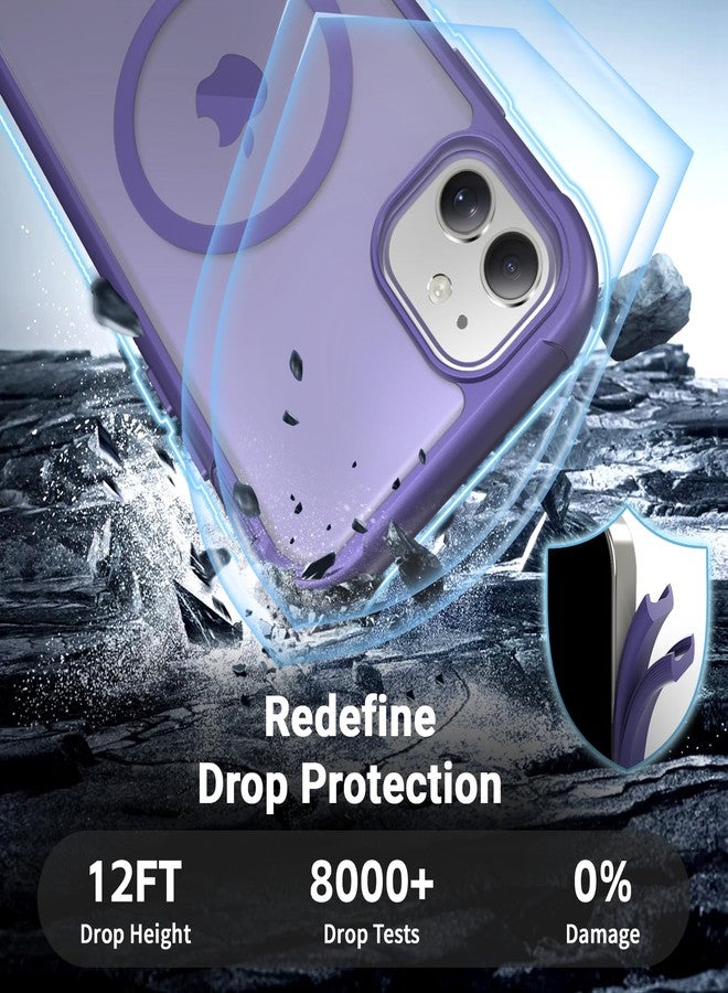 jaroco for iPhone 11 case, [Compatible with MagSafe][Military Grade Drop Protection][Heavy Duty Protection][Non-Slip][Shockproof] with 2-Layer Durable Bumper Phone Case 6.1''-Dark Purple - Image 3