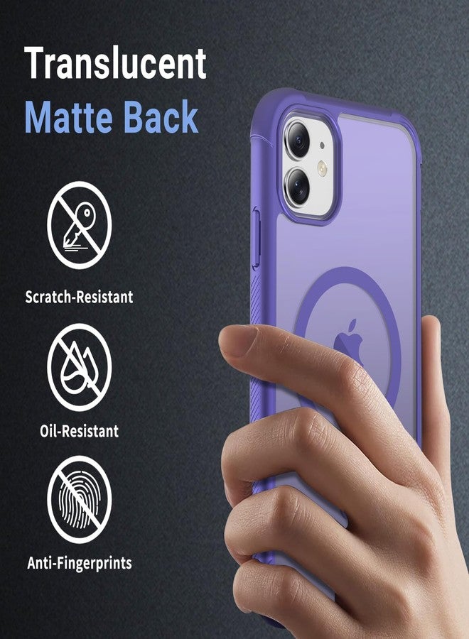 jaroco for iPhone 11 case, [Compatible with MagSafe][Military Grade Drop Protection][Heavy Duty Protection][Non-Slip][Shockproof] with 2-Layer Durable Bumper Phone Case 6.1''-Dark Purple - Image 5