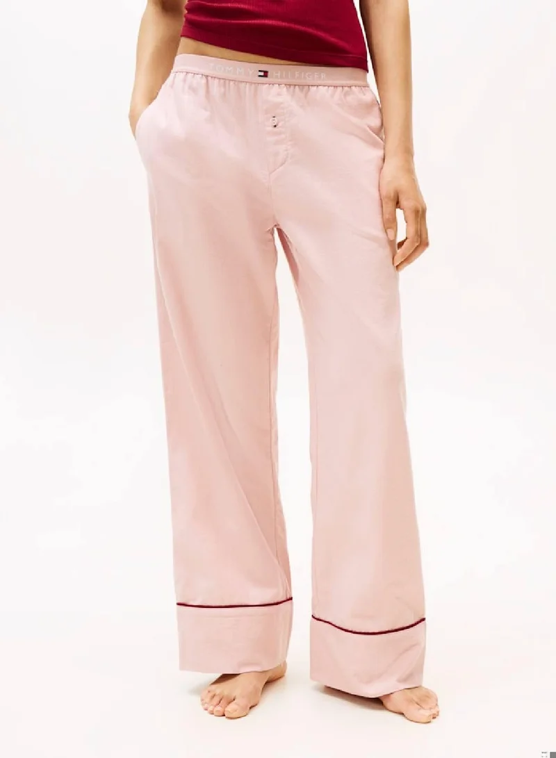 TOMMY HILFIGER Foggy Pink Essential Herringbone Flannel Pyjama Bottoms for Women | Best Price UAE