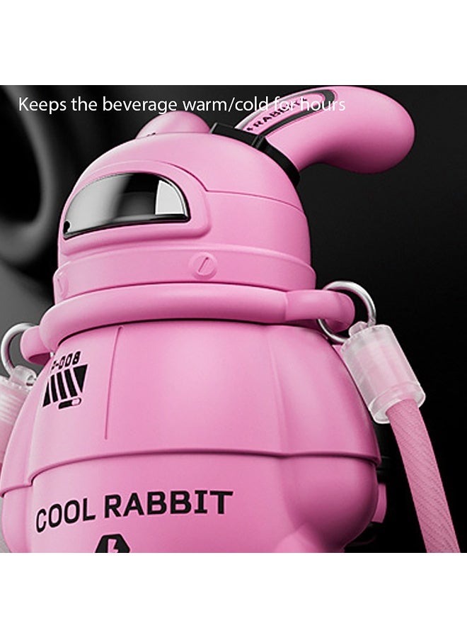 LITTLE SURPRISE BOX Pink Alien Spaceship Stainless Steel water Bottle for Kids 470ml  - Image 5