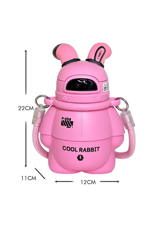 LITTLE SURPRISE BOX Pink Alien Spaceship Stainless Steel water Bottle for Kids 470ml  - Image 4
