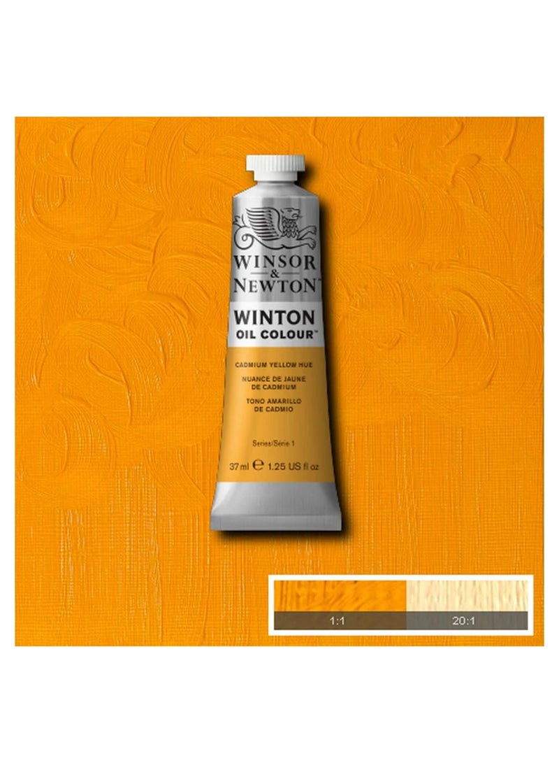WINSOR & NEWTON Winton Oil Colour Paint Tube 37ml Content Cadmium Yellow Hue - Image 2
