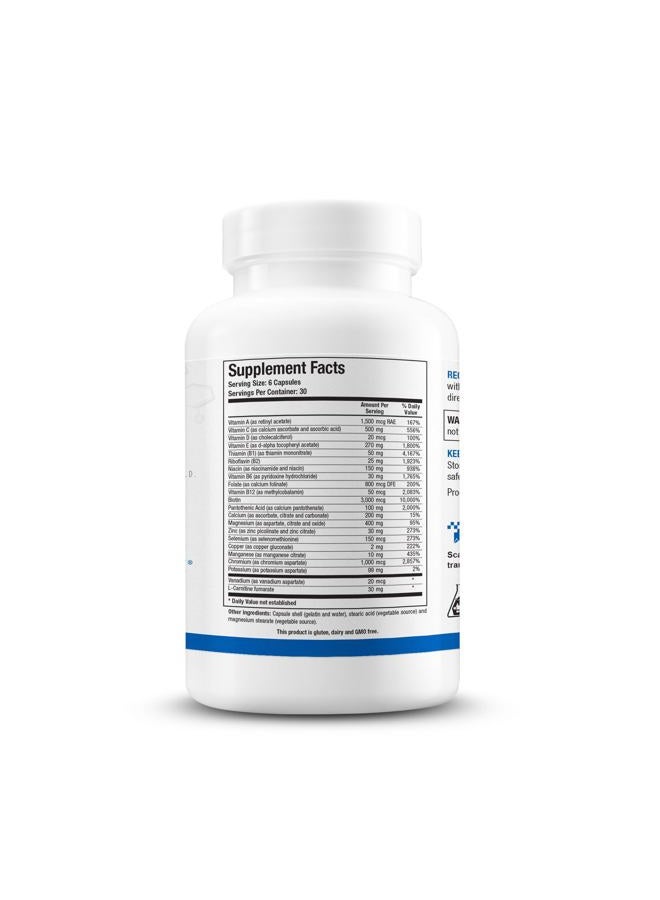 BIOTICS GlucoBalance Chromium, Vanadium, L carnitine Supplement, Supports Metabolic Health and Maintain Healthy Blood Lipid Levels - 180 Capsules - Image 4