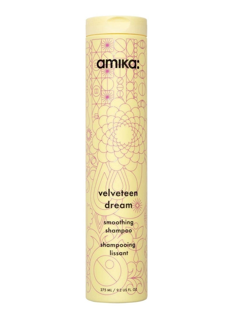 amika AMIKA Velveteen Dream Anti-Frizz Smoothing Shampoo 275ml – Humidity-Resistant, Moisturizing Shampoo for Soft, Sleek, and Frizz-Free Hair with Long-Lasting Smoothness - Image 1