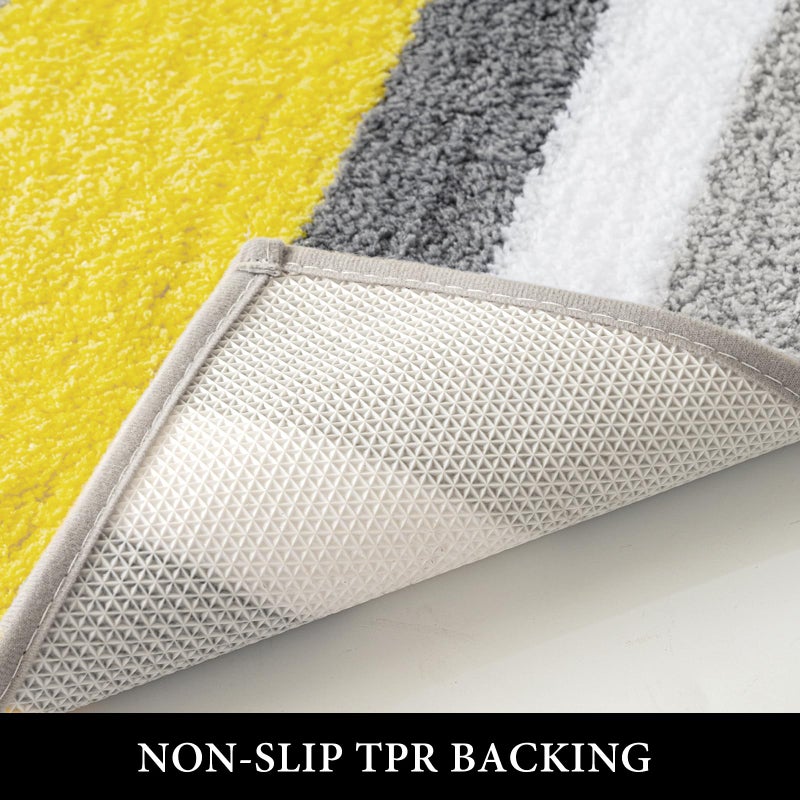 MIULEE Yellow Bathroom Rug  24 x 36 Inches Bath Mat with Thick Absorbent Microfiber and Non Slip Back for Bathroom Floor Tub Shower  Machine Washble - Image 3