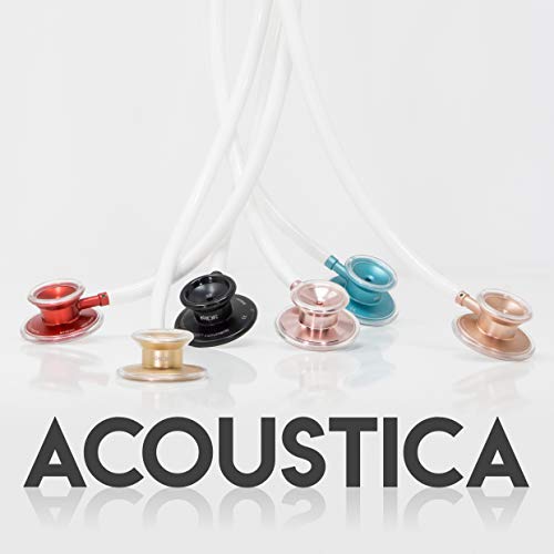 MDF Instruments أدوات MDF، سماعة طبية خفيفة الوزن من أكوستيكا للأطباء والممرضين والطلاب والاستخدام المنزلي، للبالغين، رأس مزدوج، أنبوب داكن أخضر، رأس سماعة فضي - MDF747XP09 - Image 2