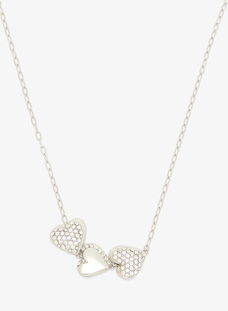 GUESS Hearts Pave Chain Necklace - Image 2