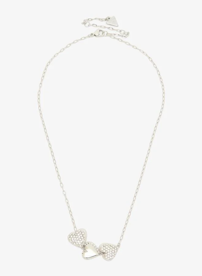 GUESS Hearts Pave Chain Necklace