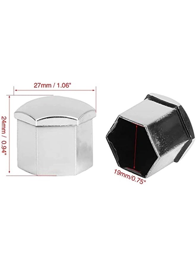 Generic 20 Pieces 19Mm Nut Nut Caps Bolt Covers Hexagon Tire Nuts Covers With Tool Set For Cars Silver - Image 4