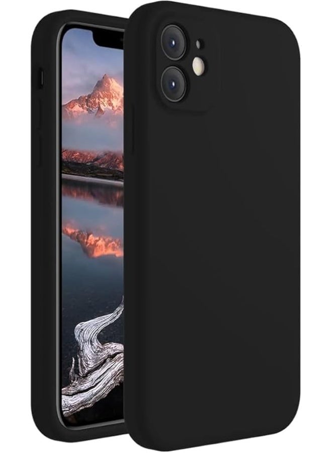 Liquid Silicone Cover For iPhone 11 , Silky Soft Touch, Anti-Scratch Shockproof Protective Case with Microfiber Lining For iPhone 11 - Black