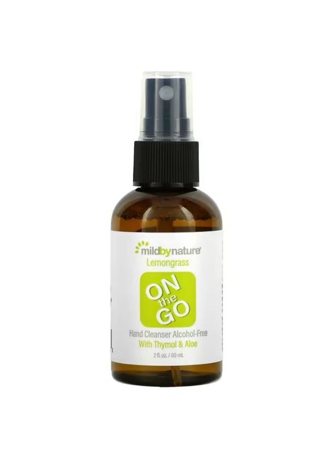 mild by Nature - Mild By Nature, On The Go Hand Cleanser, Alcohol-Free, Lemongrass, 2 fl oz (60 ml) - Image 1
