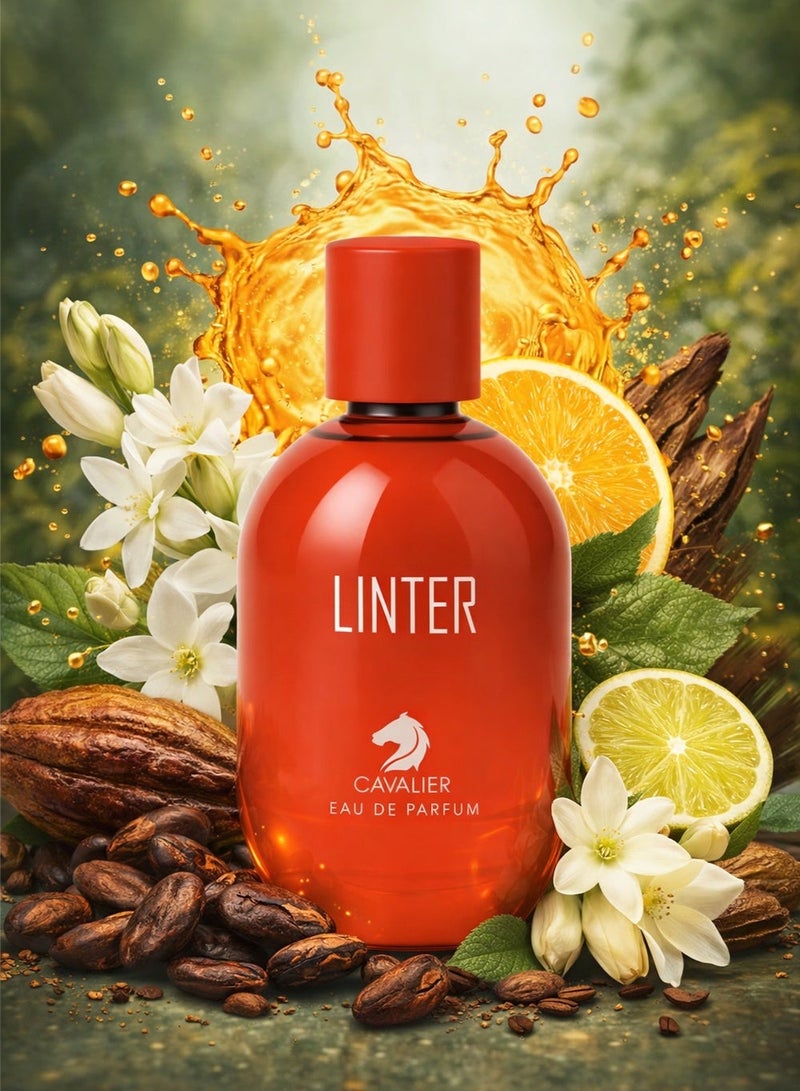 Cavalier Perfume The Linter Eau de Parfum 100 ml | Long Lasting Perfume for Women | Elegant Floral & Woody Fragrance with Sweet and Citrus Accords | Luxury Women’s Perfume - Image 1