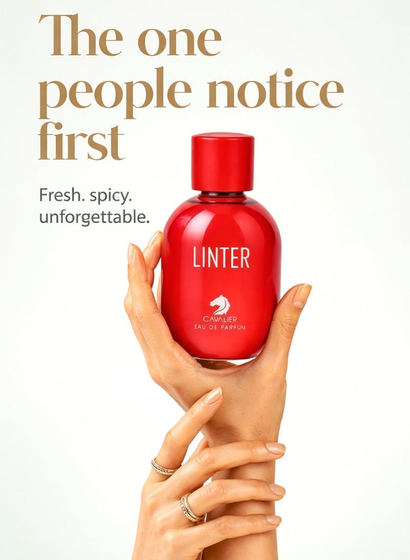 Cavalier Perfume The Linter Eau de Parfum 100 ml | Long Lasting Perfume for Women | Elegant Floral & Woody Fragrance with Sweet and Citrus Accords | Luxury Women’s Perfume - Image 3