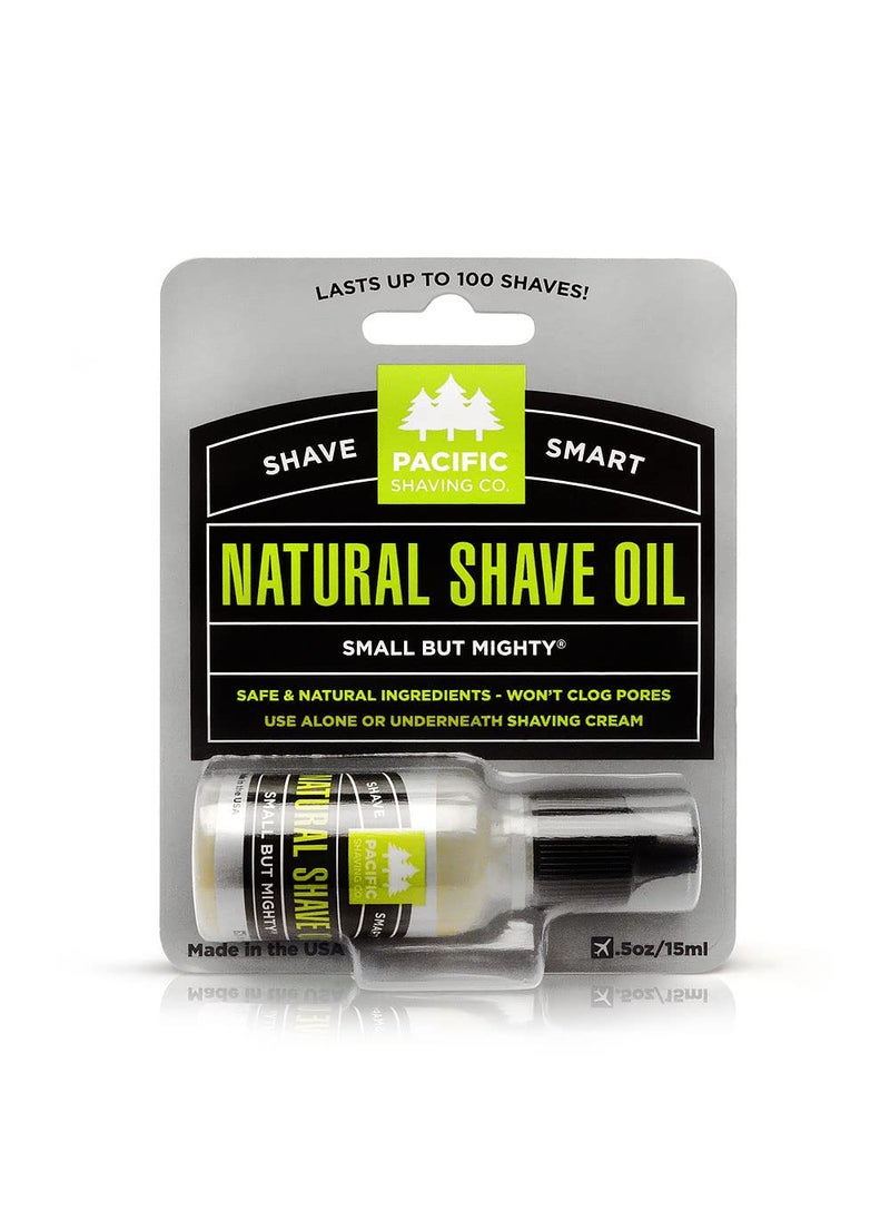 pacific shaving company - Pacific Shaving Company Natural Shaving Oil - Shaving Oil for Men & Women - Avocado Oil, Sunflower Seed Oil & Vitamin E Oil for Face, Legs, Arms & Full Body - Unisex Beard & Shave Care (0.5 Oz) - Image 1