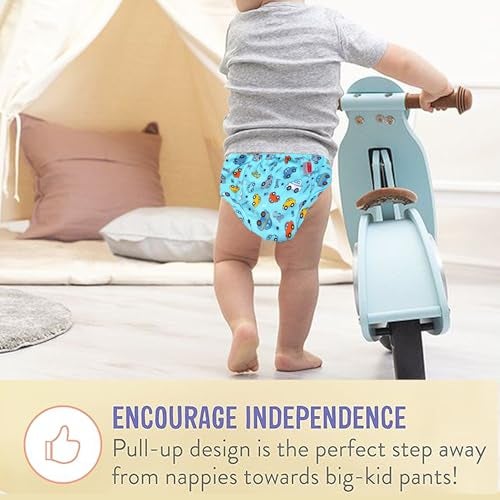 VParents Padded Underwear for Babies and Toddlers with 3 Layers of Cotton Padding Potty Training Pull Up & Diaper-Free Time Pack of 2 (2-3 years) Fruitie and car, 1 count - Image 2