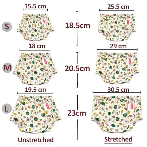 VParents Padded Underwear for Babies and Toddlers with 3 Layers of Cotton Padding Potty Training Pull Up & Diaper-Free Time Pack of 2 (2-3 years) Fruitie and car, 1 count - Image 4