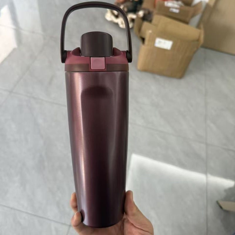 Owala Fruit Cup 304 Stainless Steel Insulated Water Bottle - Large Capacity, Portable Sports Cup with Dual Drinking Straw - Image 1