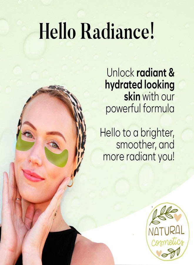 BLOOMORA Green Tea Under Eye Patches (30 Pairs), Cooling Eye Mask for Puffy Eyes & Dark Circles, Soothing & Hydrating Gel Pads, Revitalizing Under Eye Care & Skincare Gifts for Women - Image 3