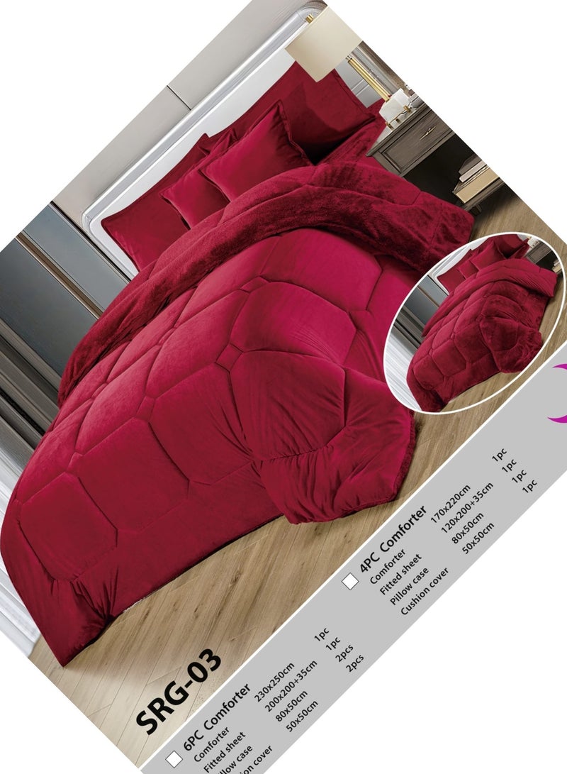 مون طقم غطاء لحاف من الألياف الدقيقة بحجم كينج لفصل الشتاء مكون من 6 قطع - Image 4