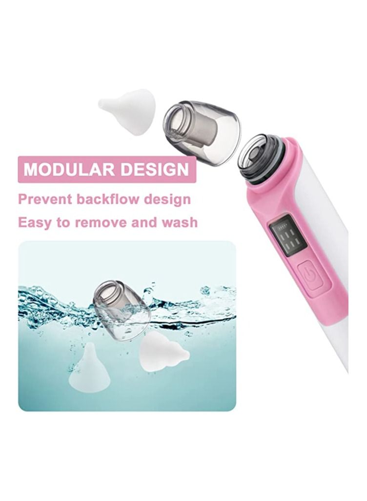 عربست شفاطة أنف الطفل وشفاطة شفط شمع الأذن 2 في 1، شفاطة أنف كهربائية للطفل، شفاطة أنف الطفل مع 6 مستويات شفط، 2 فوهة سيليكون، 2 مغرفة أذن سيليكون، 1 خرطوم - Image 2