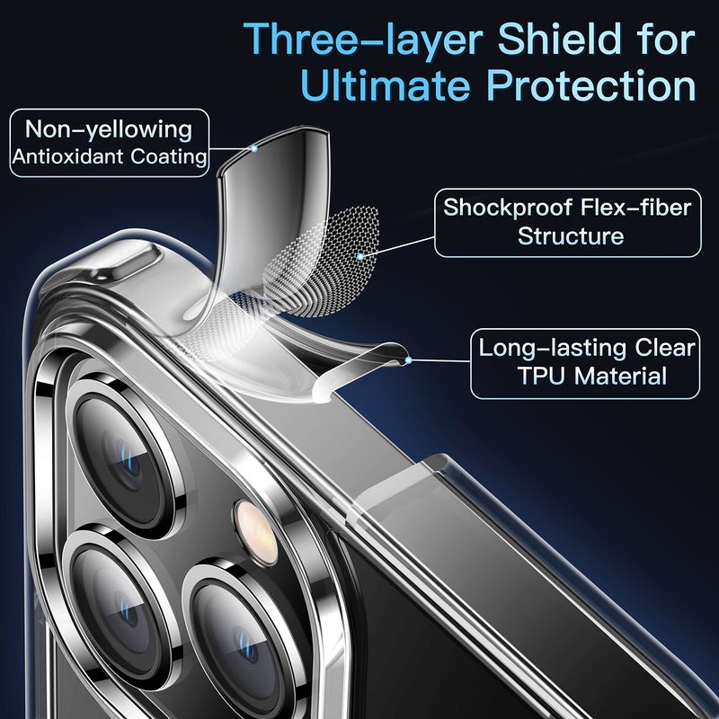 CASEKOO for iPhone 13 Pro Max Case Crystal Clear, [Never Yellow Technology] [Military-Grade Protection] Transparent Slim Cover Women Men for iPhone 13 ProMax Phone Case 6.7 inch, Clear - Image 5
