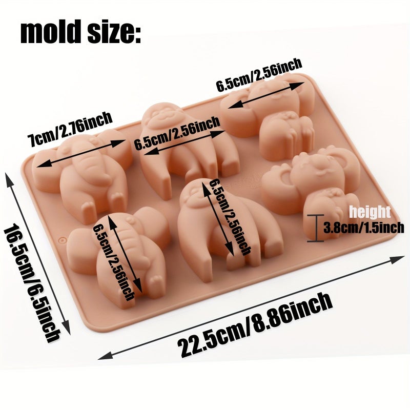 Pink Silicone Animal Cake Mold Non Stick for Cakes Jellies Chocolates Multipack - Image 1