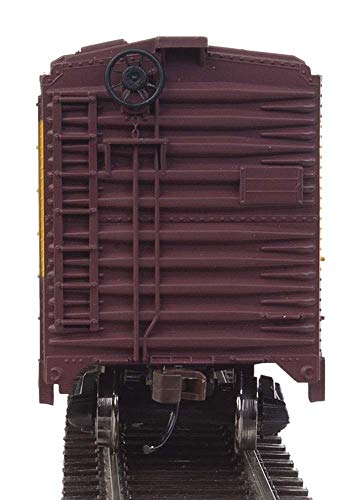 Walthers Trainline عربة شحن ميلووكي رود من وولثرز ترينلاين جاهزة للتشغيل، حمراء/صفراء - Image 4