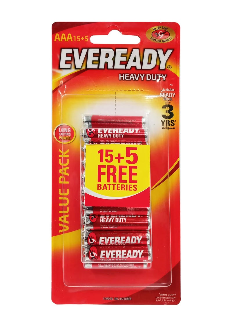 Eveready - 20-Piece Heavy Duty AAA Batteries - Image 1