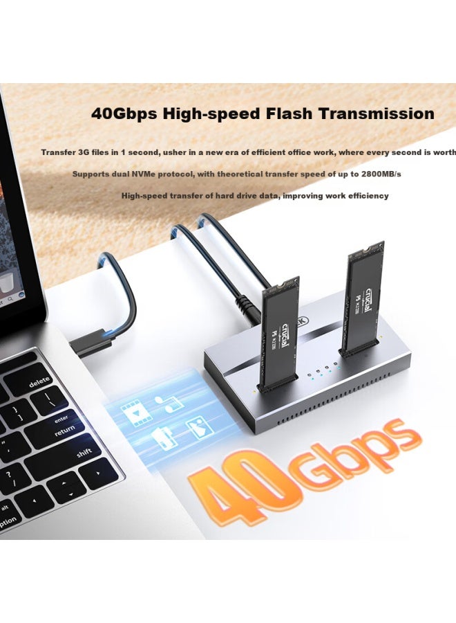 Superior Unitek M.2 Nvme Hard Drive Cloning Stand, 40gb High-speed Ssd Cloner, M2 Solid State Drive Offline Clone, Ssd System Hard Drive Copier - Image 4