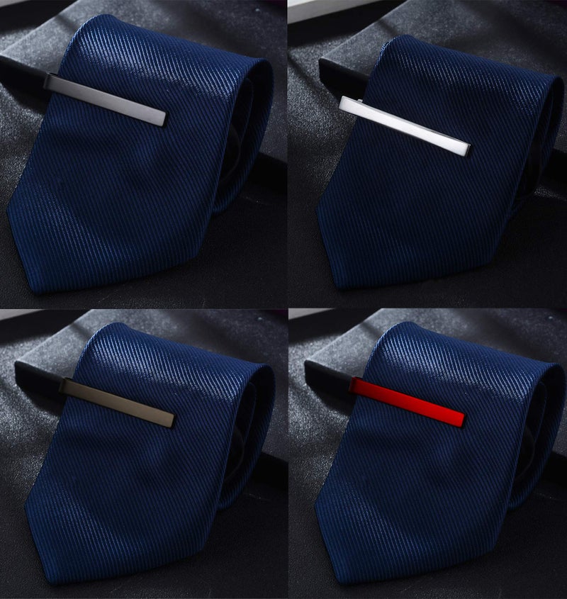 Tornito 6Pcs Tie Clips Set for Men Tie Bar Clip Set for Regular Skinny Ties Necktie Wedding Business Clips for Men - Image 2