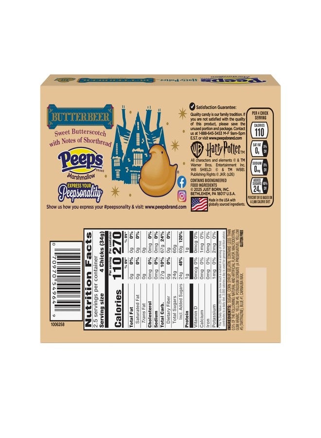 Peeps Harry Potter Butterbeer Flavored Marshmallow Peeps - 10 chicks - Image 2