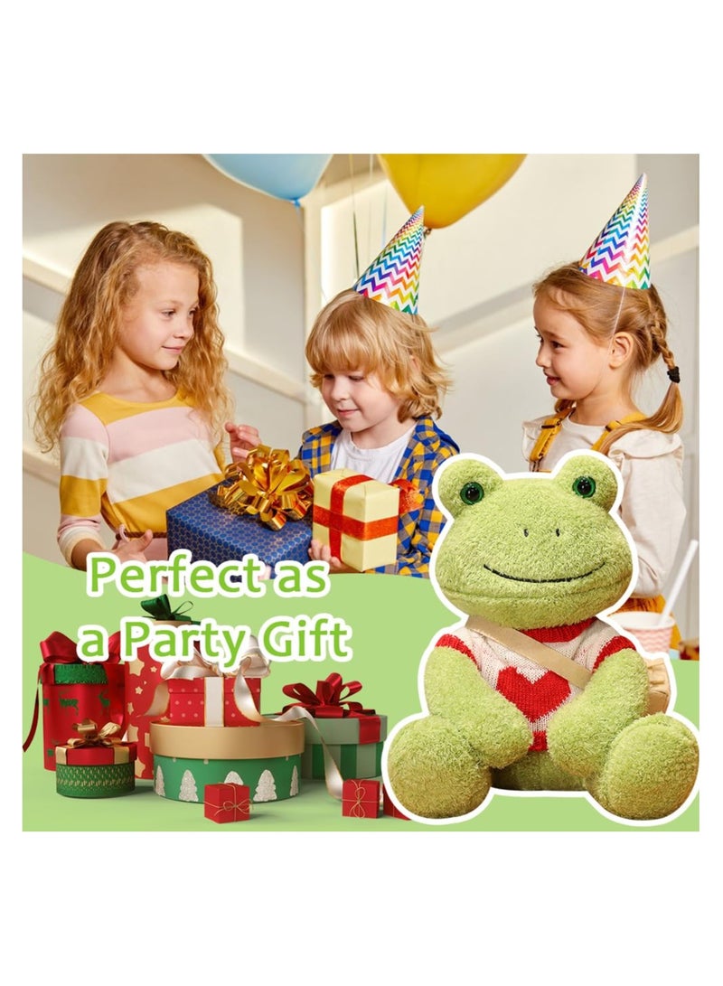SOLARAE Frog Plush Toy, Frog Stuffed Doll Cute Soft Toys, 25cm Kawaii Plushy Froggy, Stuffed Soft Cuddly Plush Dolls Gifts for Kids Friends Family and Loved Ones - Image 5