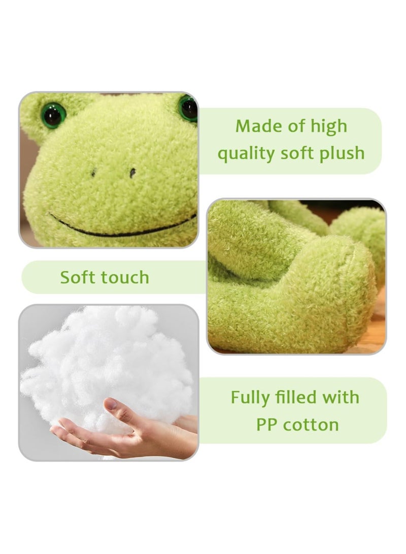 SOLARAE Frog Plush Toy, Frog Stuffed Doll Cute Soft Toys, 25cm Kawaii Plushy Froggy, Stuffed Soft Cuddly Plush Dolls Gifts for Kids Friends Family and Loved Ones - Image 3