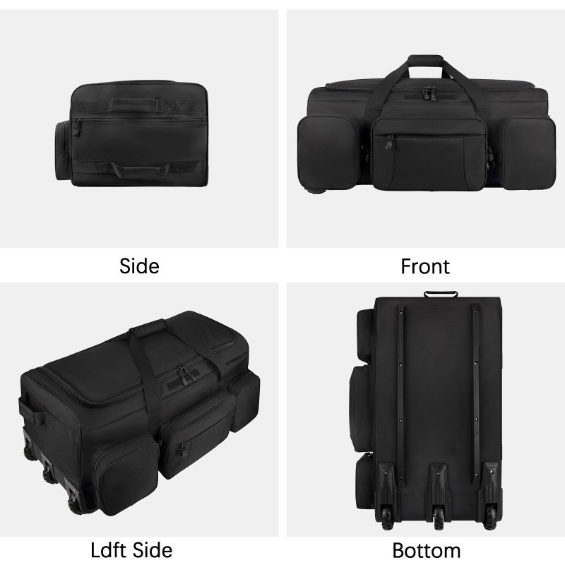 TENFLY Rolling Duffle Bag with Wheels, 120L Military Luggage Bag for Travel,Large Tactical Heavy Duty Duffel Bags for Deployment Camping Sporting & Outdoor Adventures - Image 4