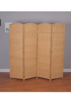 Living Foldable partition room divider, 4 panels, beige  - Image 2