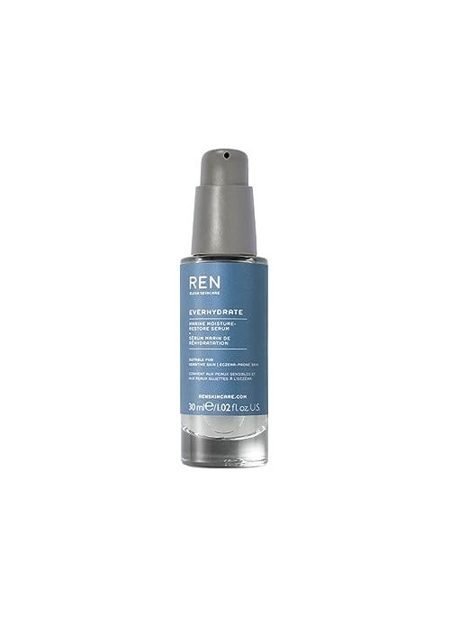 REN CLEAN SKINCARE REN Clean Skincare - Everhydrate Marine Moisture-Restore Serum - Hydrating Face Serum for Dry & Dehydrated Skin with Hyaluronic Acid, 1 fl oz 